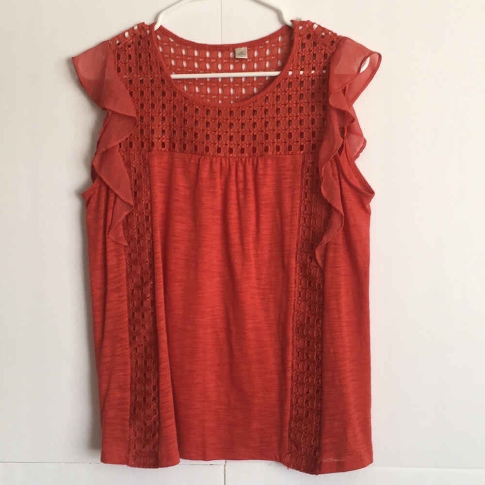 Flutter Sleeve Top Women’s Size M